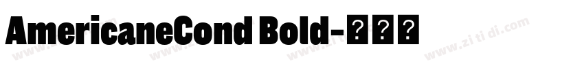 AmericaneCond Bold字体转换